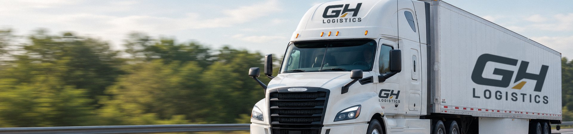 GH Logistics tractor-trailer on the highway