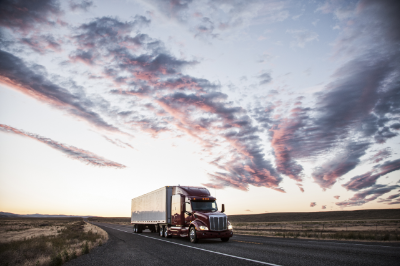 Trucker riding out for the next load